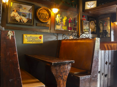 We have several booths, good for both eating dinner and just hanging out with your friends